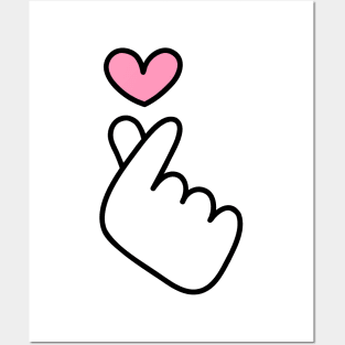 Finger Heart Posters and Art